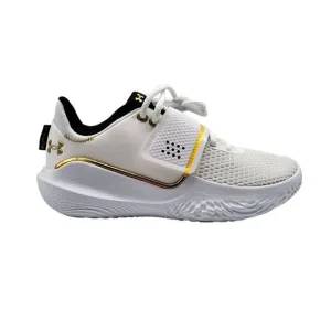 Under Armour Womens Futr Flow Basketball White Gold Shoes Size 6