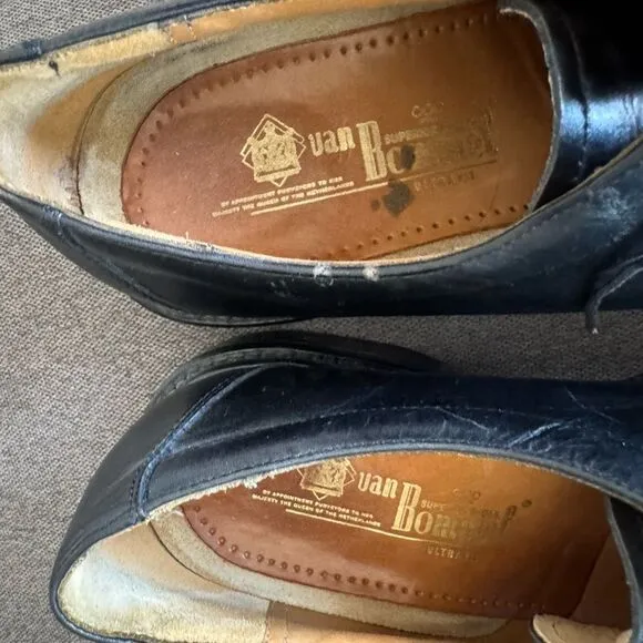 Van Bommel Men’s Black Leather Dress Shoes Size 9.5 Made in Netherlands