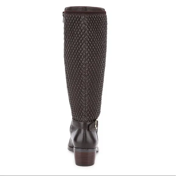 Vaneli Black Knee High Zipper Boots Size 6.5