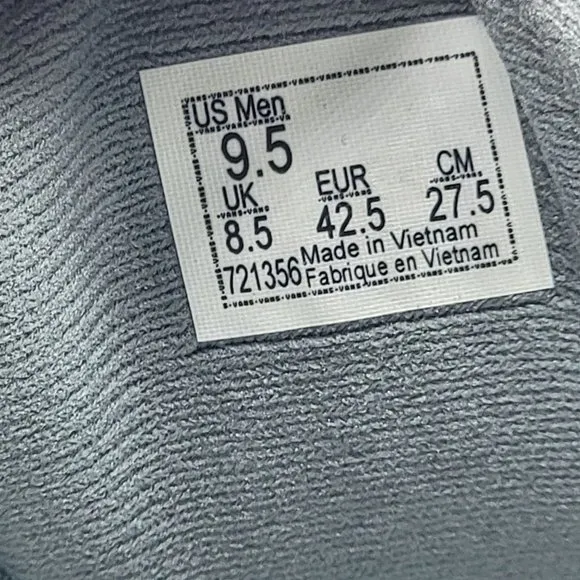Vans Atwood Mens 9.5 Gray Deluxe Comfort Checkerboard Skateboarding Shoes