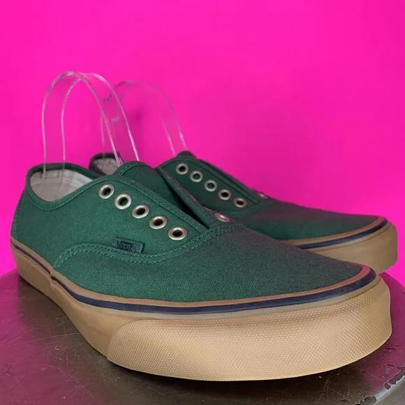 Vans Authentic Eden Green Gum Sole Low Top Sneaker Sz 10.5
