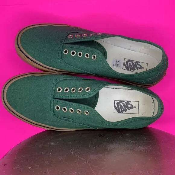 Vans Authentic Eden Green Gum Sole Low Top Sneaker Sz 10.5