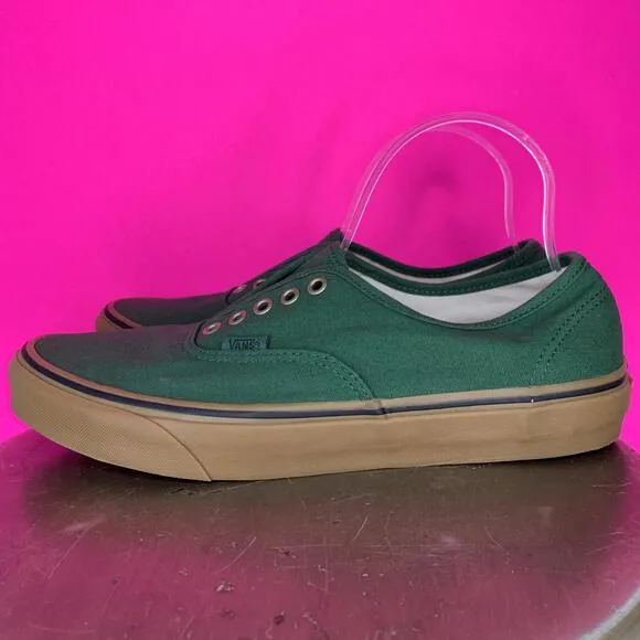 Vans Authentic Eden Green Gum Sole Low Top Sneaker Sz 10.5