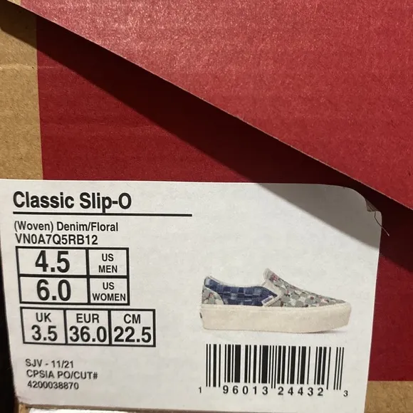 Vans Classic Slip-O Stackfoam (WOVEN) Denim/Floral