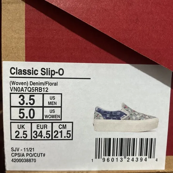 Vans Classic Slip-O Stackfoam (WOVEN) Denim/Floral