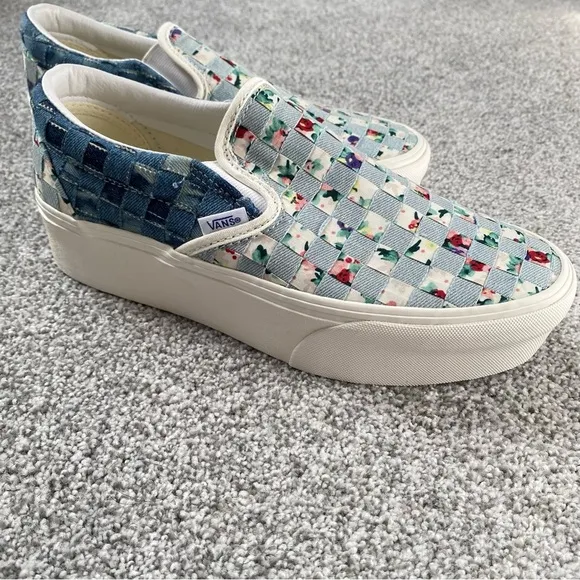 Vans Classic Slip-O Stackfoam (WOVEN) Denim/Floral