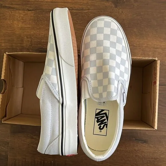 vans classic slip on color theory checkboard women size 7.5
