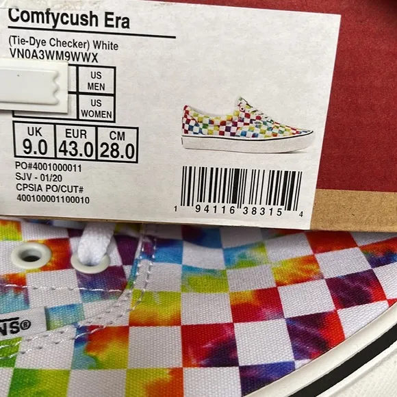 Vans Comfycush Era The-Dye Checkerboard sneakers WMNS