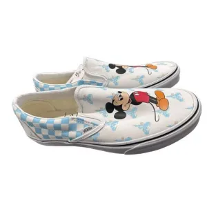 Vans Disney Mickey Mouse Checkered Slip On Sneaker Multicolor Size 12.5 NWT