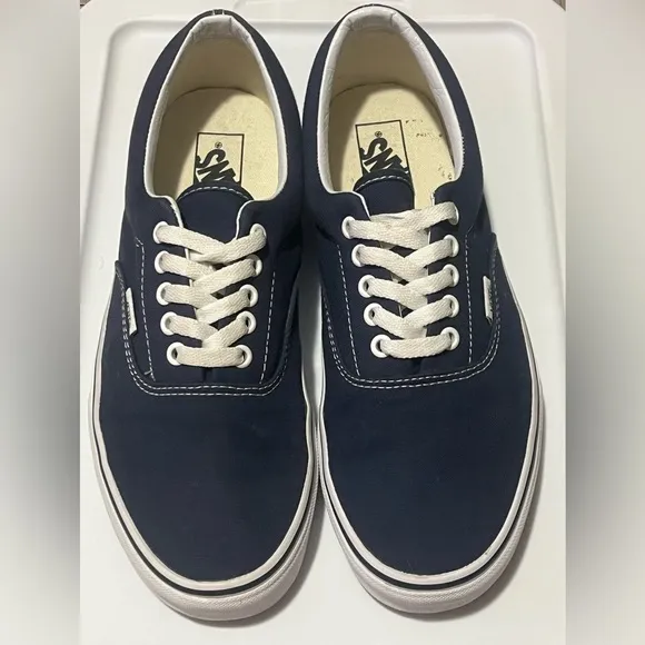 Vans Men's Navy Sneakers, Size 9.5
