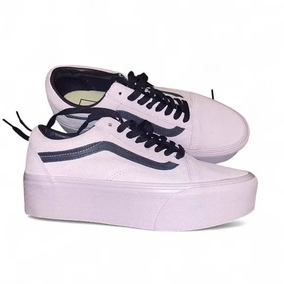 Vans Old Skool Stackform Low Unisex  Womens 9 Mens 7.5 Purple Lavender Platform