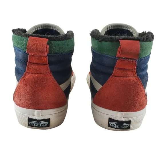 Vans SK8 Hi 46 MTE Skater Shoes Mens 8 Wmns 9.5 Blue Green Multi Scothgard Lined