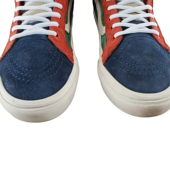 Vans SK8 Hi 46 MTE Skater Shoes Mens 8 Wmns 9.5 Blue Green Multi Scothgard Lined