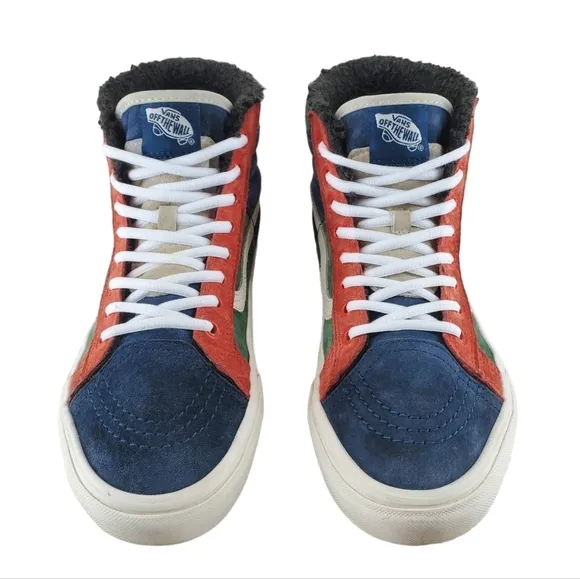 Vans SK8 Hi 46 MTE Skater Shoes Mens 8 Wmns 9.5 Blue Green Multi Scothgard Lined