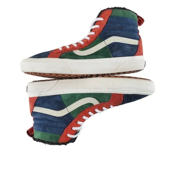 Vans SK8 Hi 46 MTE Skater Shoes Mens 8 Wmns 9.5 Blue Green Multi Scothgard Lined