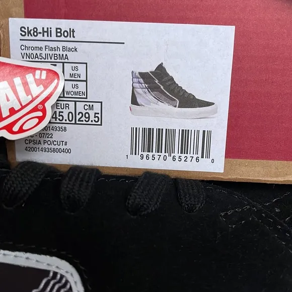 Vans WMNS Sk8-Hi Bolt Chrome Flash BlackVN0A5JIVBMA sneakers