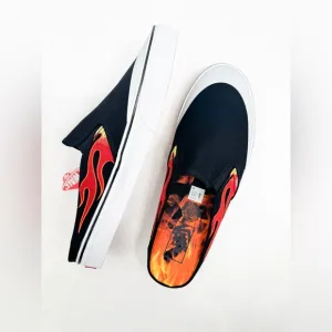 Vans x A$AP Worldwide Classic Slip-On Mules Black Flame