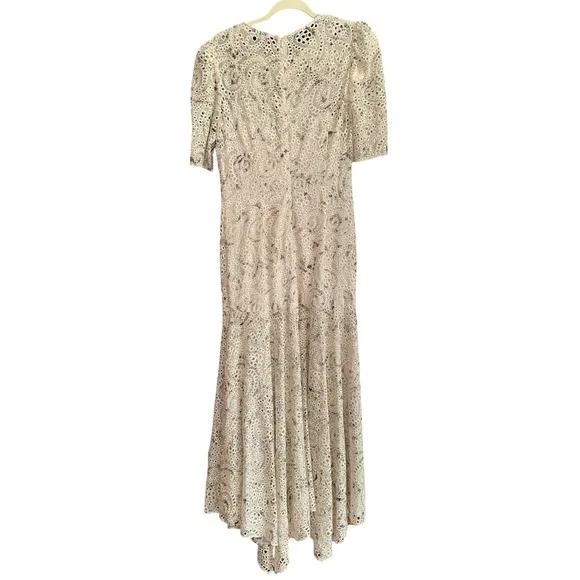VERONICA BEARD Balsam Floral-Print Broderie Anglaise Chiffon Dress NWT