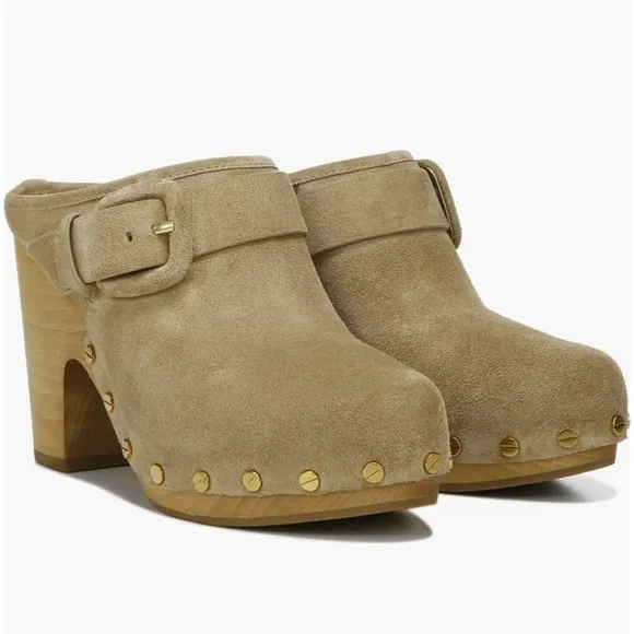 Veronica Beard Dacey Suede Mule Clogs Size 8 Women's