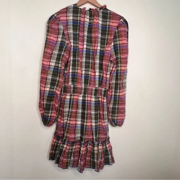 Veronica Beard Destiny Dress, Olive/ Pink size 4 NWT