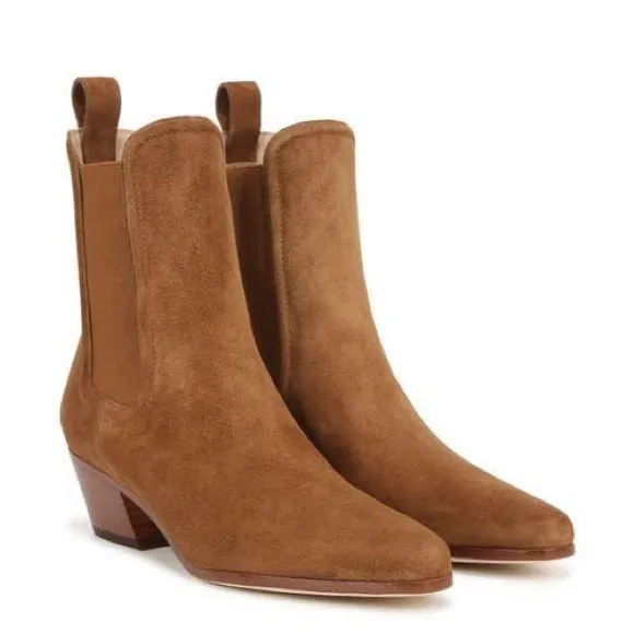 Veronica beard Lada Chelsea western style suede boots women size 8.5