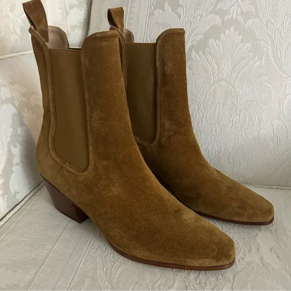 Veronica beard Lada Chelsea western style suede boots women size 8.5