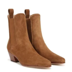 Veronica beard Lada Chelsea western style suede boots women size 8.5