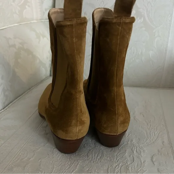 Veronica beard Lada Chelsea western style suede boots women size 8.5