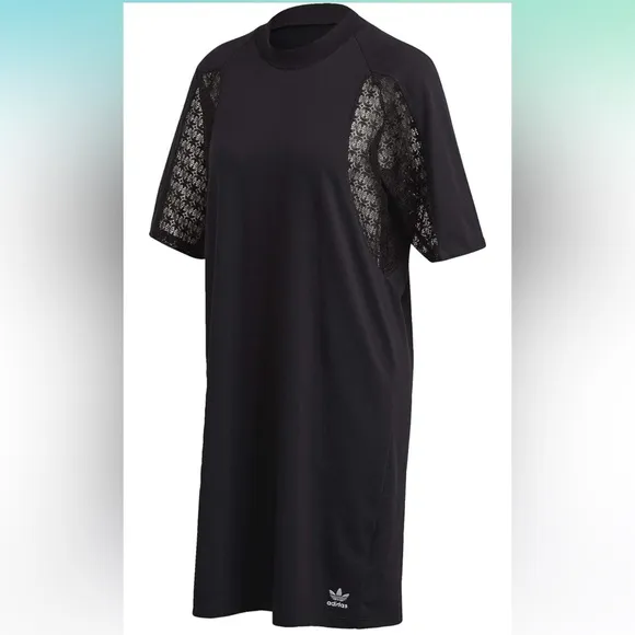 Very Condition Adidas Lace Tee Black Women's Dress