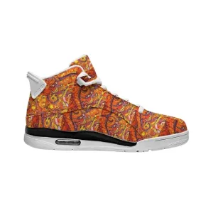 Vibrant Athletic Shoes - Orange and White
