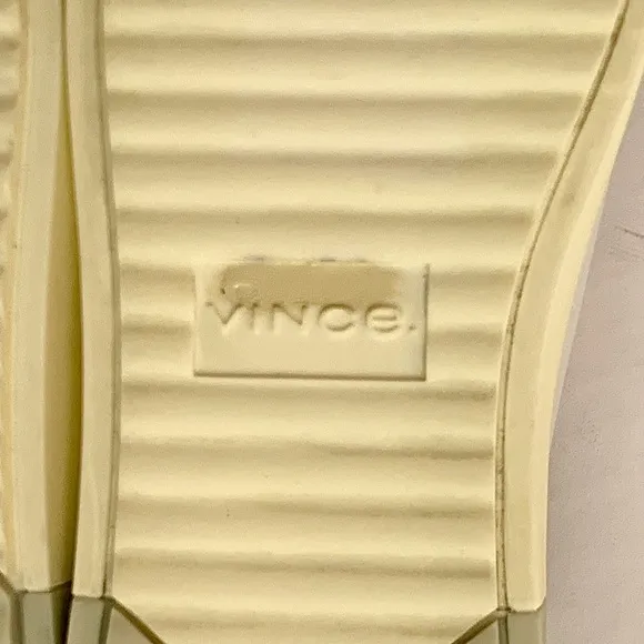 Vince Bensley Mixed Leather Platform Sneakers Shoes Optic White 6 Low Top