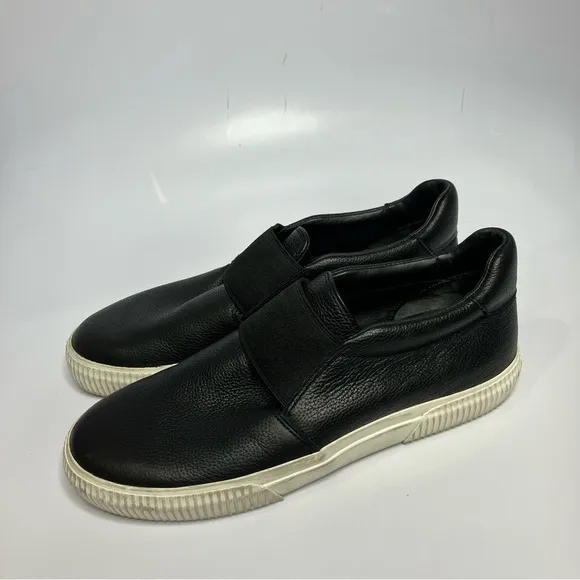 Vince black leather Kirkland slip on shoes size 7.5