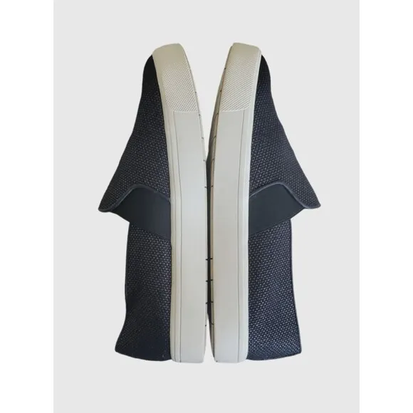 Vince Blair Black Slip-On Sneakers Perforated Leather Women's Size 9M