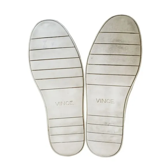 Vince Blair Black Slip-On Sneakers Perforated Leather Women's Size 9M