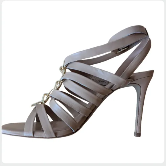 Vince Camuto Aloninna Strappy Chain Sandals | Sandstone | 8.5M | New In Box