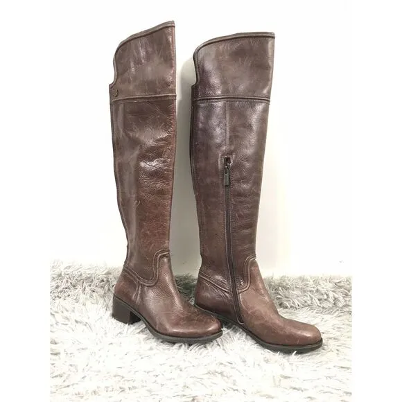 VINCE CAMUTO BALDWIN brown leather‎ over knee high boots sz 5.5 $248