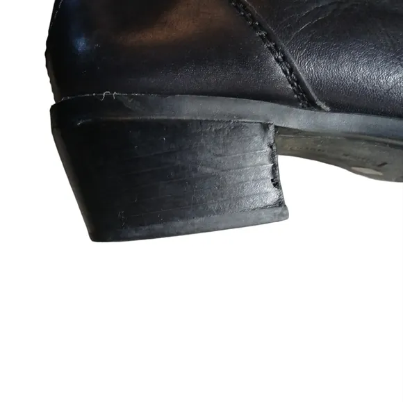 Vince Camuto Black Leather Riding boots Women's Studded Knee High Boots size 7