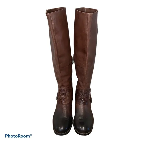 Vince Camuto Brown Shaylee Knee High Riding Boots