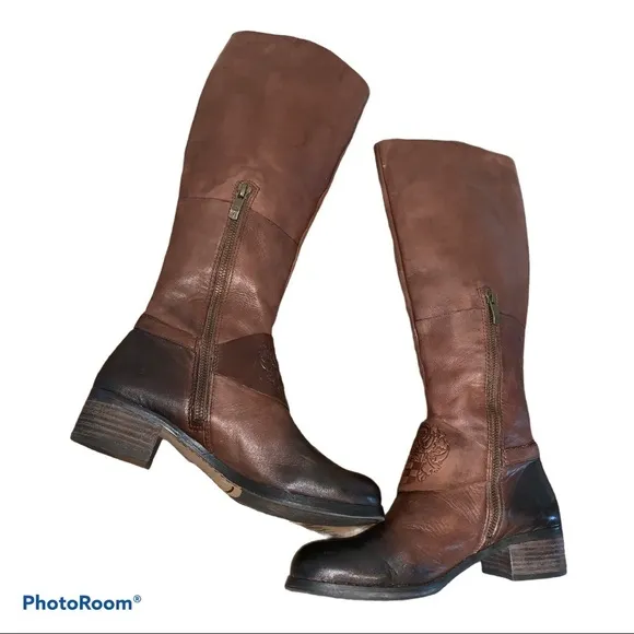 Vince Camuto Brown Shaylee Knee High Riding Boots