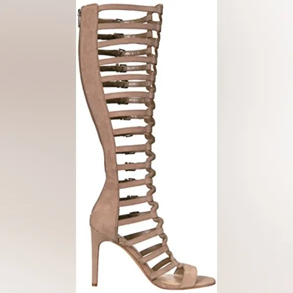 Vince Camuto CHESTA Gladiator Taupe Knee-High Boots