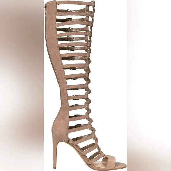 Vince Camuto CHESTA Gladiator Taupe Knee-High Boots