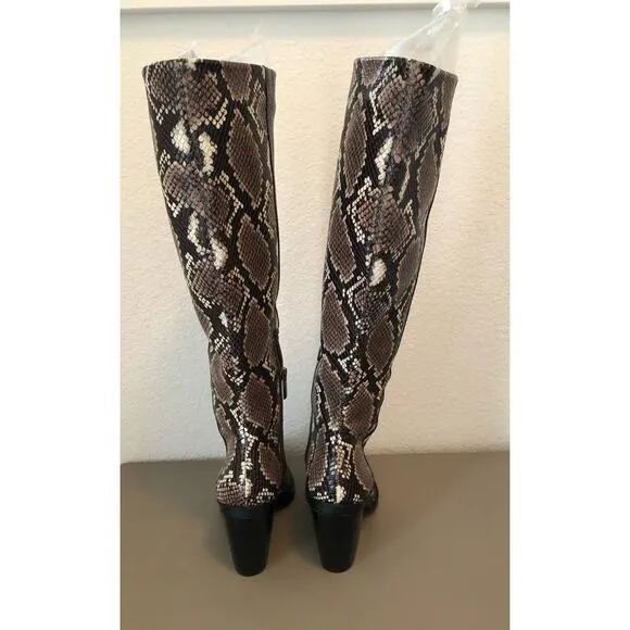 Vince Camuto Gravana Snakeskin Knee High Boots - 5 1/2 M