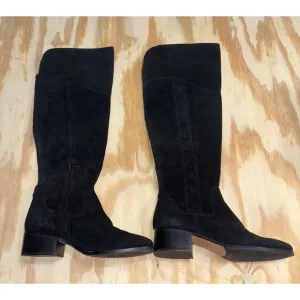 Vince Camuto Kreesell Knee High Boot Black Suede Women's Size 11 M