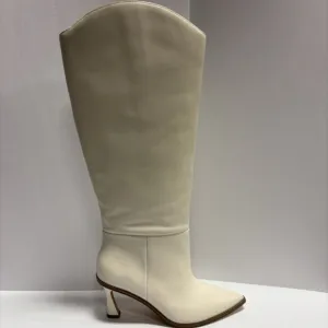 Vince Camuto Women’s Emily, Cream Knee High Boots, Size 9W, Extra Wide Calf