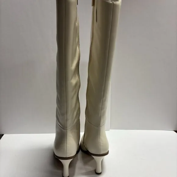 Vince Camuto Women’s Emily, Cream Knee High Boots, Size 9W, Extra Wide Calf