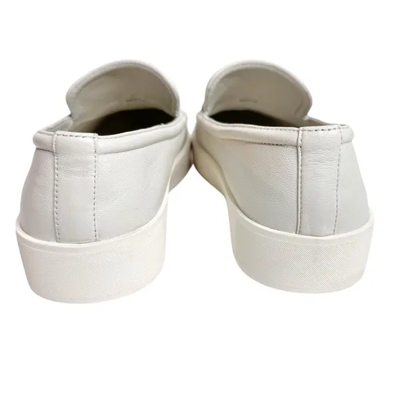 Vince Ghita Off-White Platform Loafers SZ 9.5 Leather Shoes