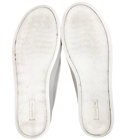 Vince Ghita Off-White Platform Loafers SZ 9.5 Leather Shoes