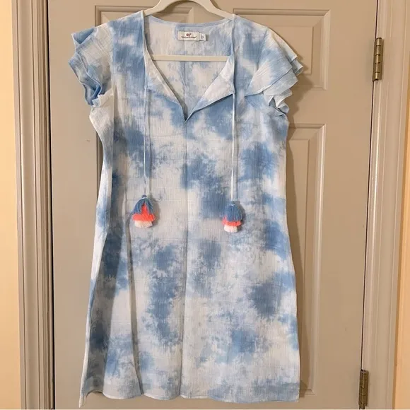 Vineyard Vines Women’s Ocean Breeze Tie Dye Vineyard Tunic Dress, Size M