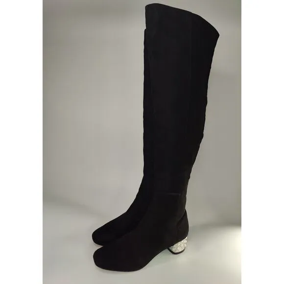 Vintage Betsy Johnson Knee High Pearl Boots Sz 7