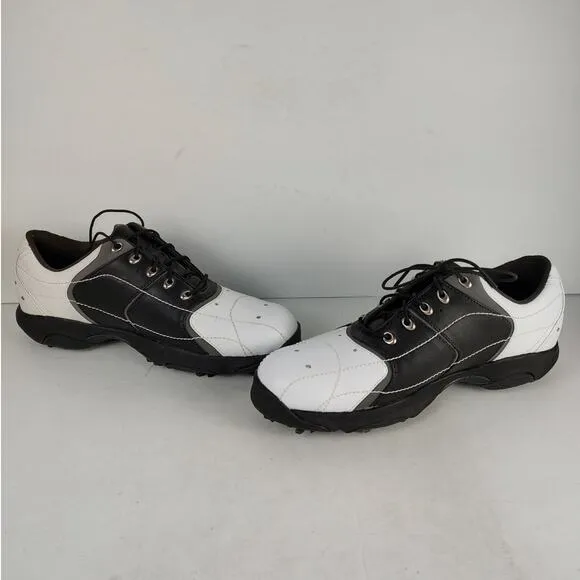 Vintage Oakley golf shoes &quot;Bow Tye&quot; 2001 retro casual mens size 8.5 black/white